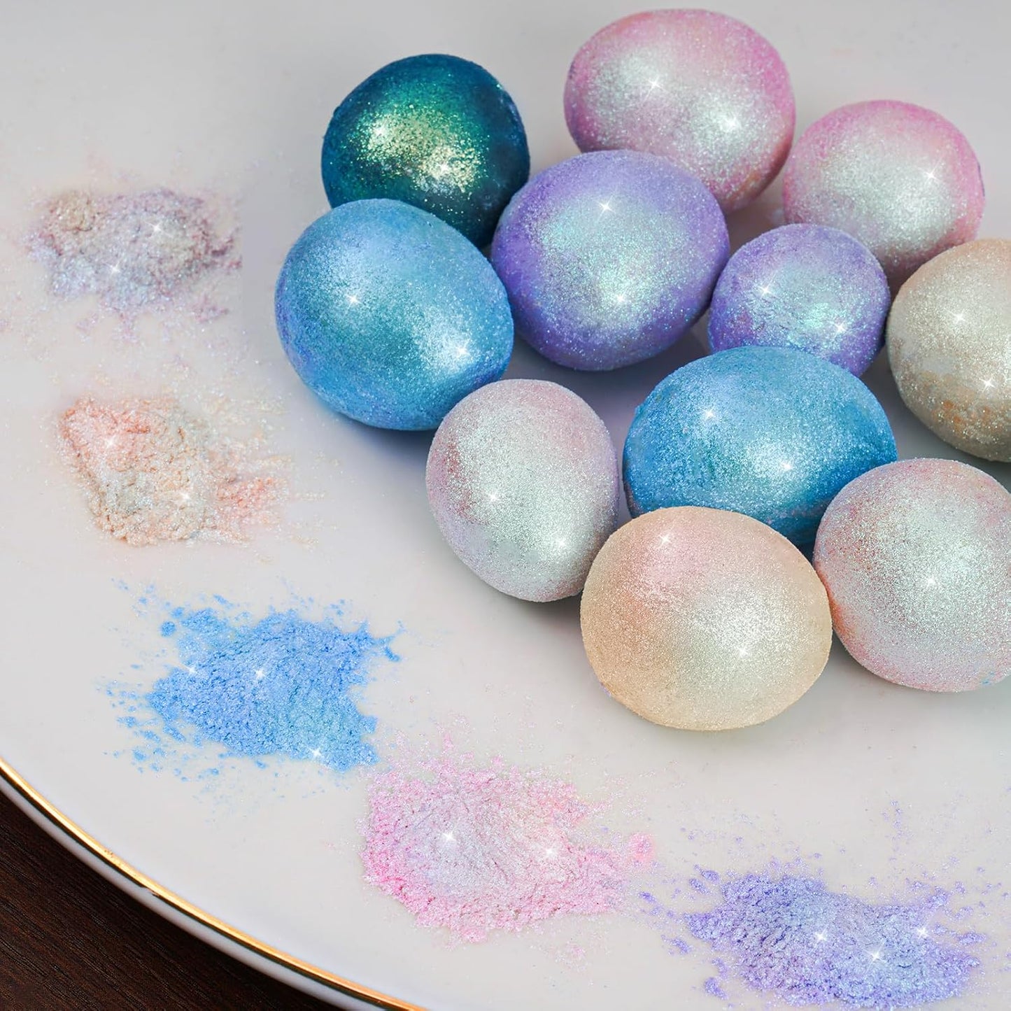 NiHome Edible Food-Grade Glitter Powder Glimmer Luster Dust Metallic Fancy Food Decorating Sprinkle Glimmery Dust for Drink Beverage Cake Bakery Vegan Allergen-Free (Iridescent Purple, 0.35oz/10g)