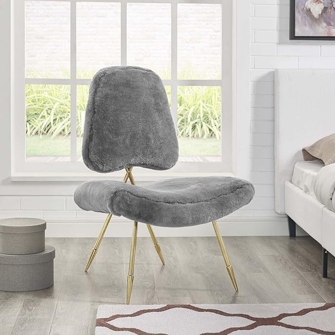 Modern Contemporary Urban Living Room Lounge Club Lobby Accent Chair, Metal - Image 2