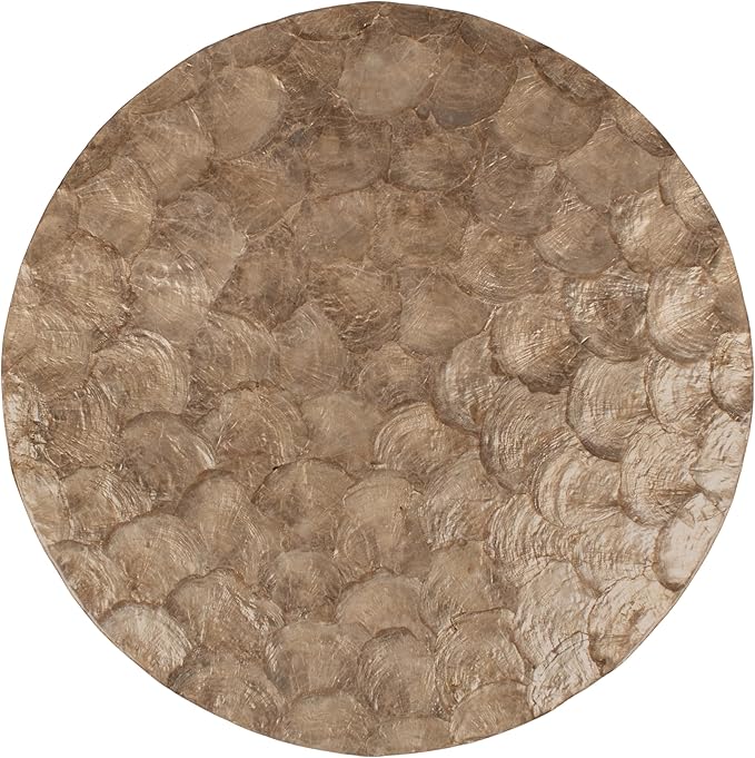 East at Main Capiz Shell Side Table – Tea Brown Accent Table, Small Decorative - Image 5