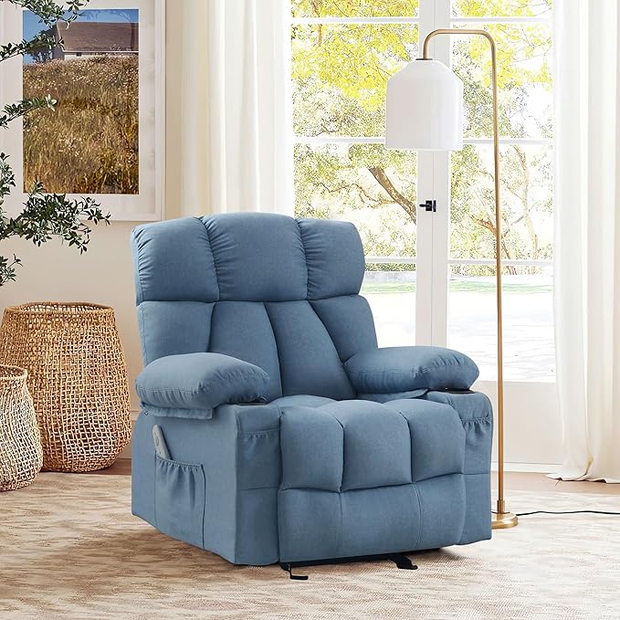 Massage Rocking Recliner Chair, Ergonomic Recliners Sofa - Image 2