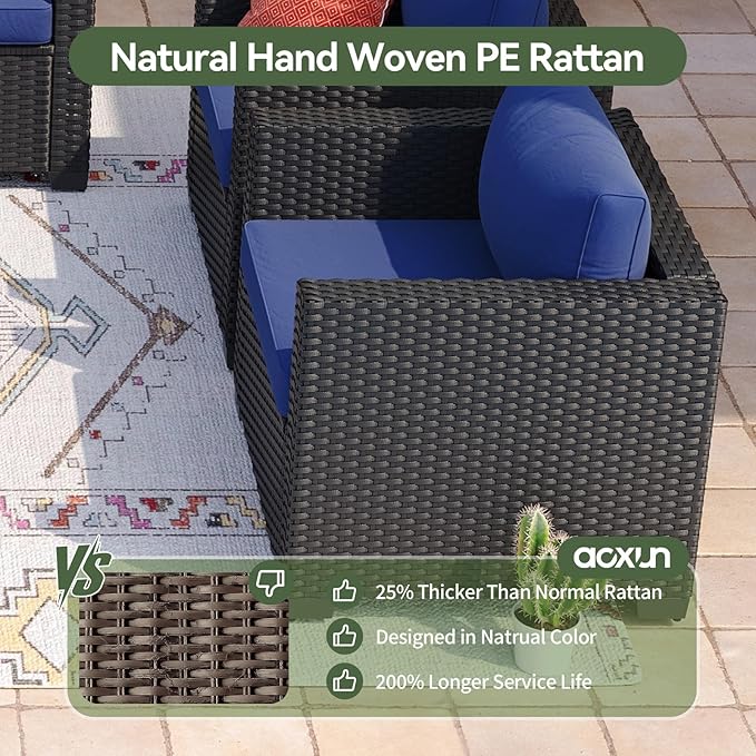 Aoxun 1 Piece Outdoor Patio Furniture Set 2 Seats - Image 3