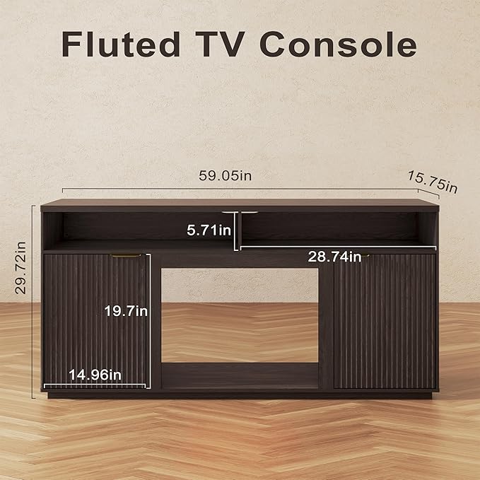3-Piece Fluted Living Room Set Includes 2 Fluted Night Stand - Image 3
