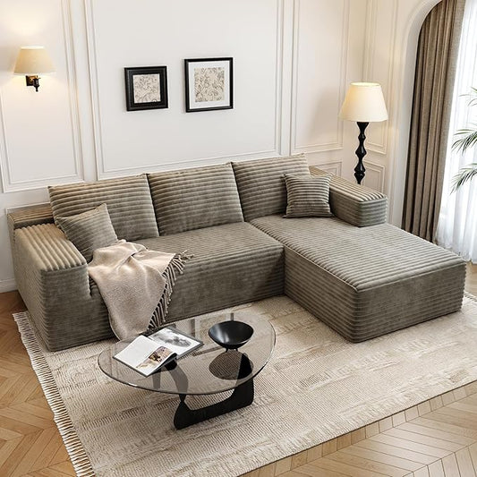 107.5" Cloud Modular Sectional Sofa Couch by Settab