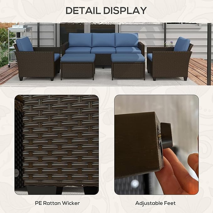 Outsunny 5 Piece Patio Furniture Set - Image 5