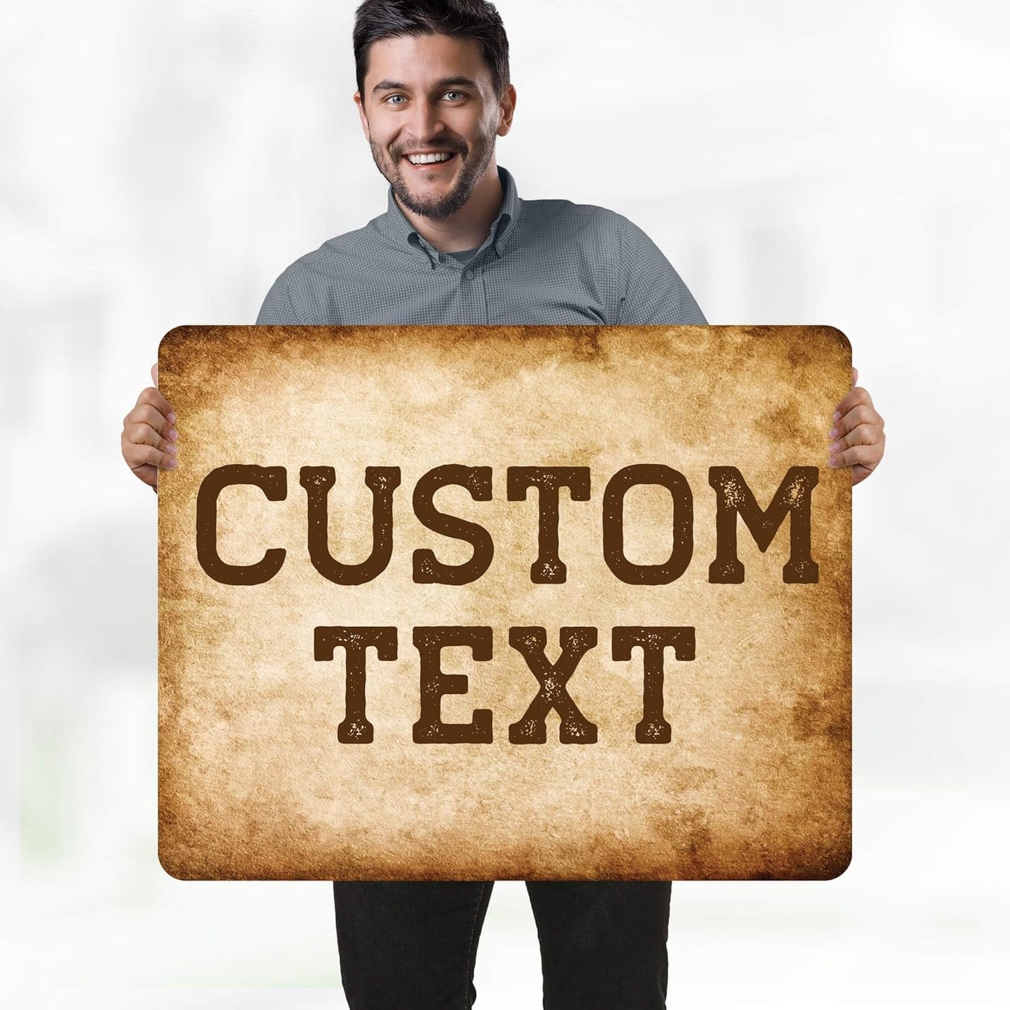 Custom Sign, Custom Street Sign, 11 Font Colors, 13 Font Styles, 4 Hole Options, 22 Sizes, 24x30 Inches, Rust Free DiBound, Fade Resistant, Made in USA by My Sign Center (Vintage)