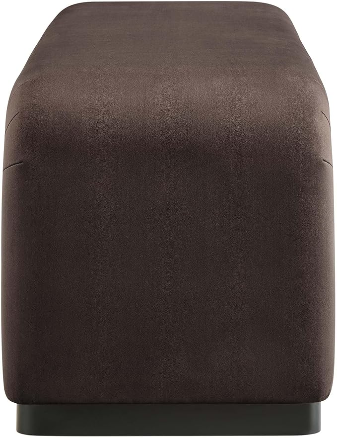 Modway EEI-6734-BLK-CHB Koda Performance Velvet Waterfall Long Bench - Image 4