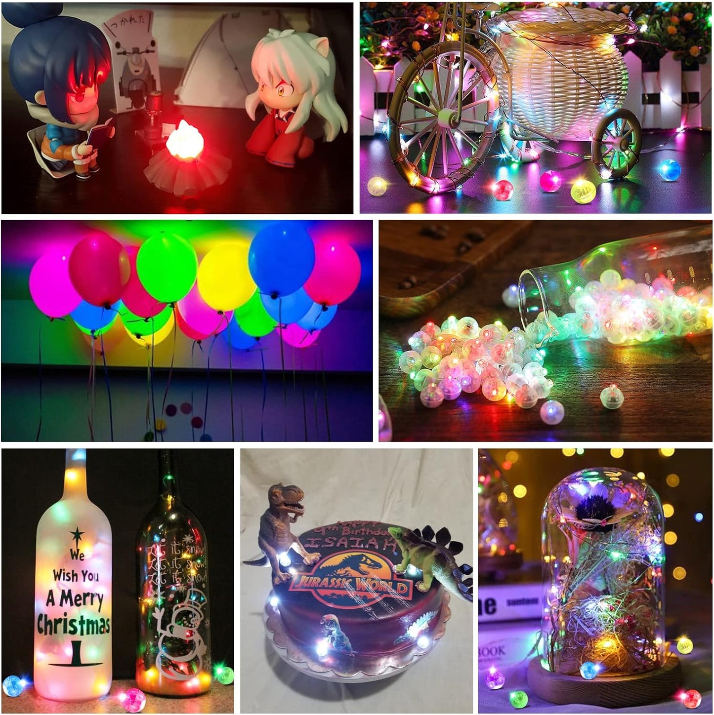 ZGWJ 200PCs Mini Led Lights with Hooks, Long Standby Time Balloons Light for Party Decorations,Paper Lantern,Easter Eggs,Birthday Party,Halloween Christmas Decoration(Glow steadily Warm White)