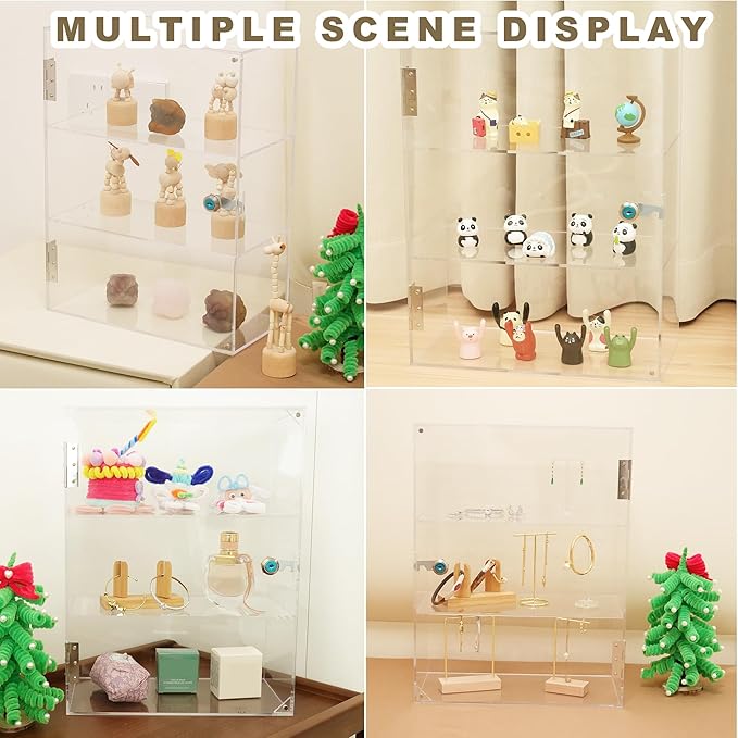 Acrylic Display Case with Lock Key, 3 Shelf Locking Countertop Display Case - Image 7