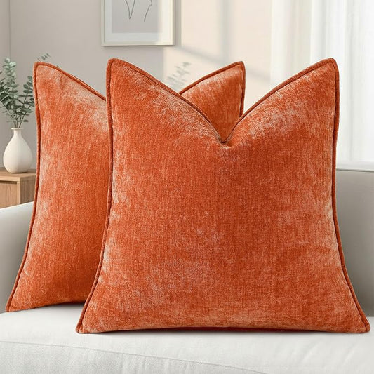 decorUhome Summer Couch Euro Sham Throw Pillow Covers 24x24 Set of 2, by decorUhome