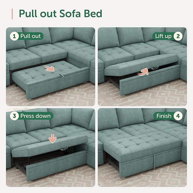 HONBAY Modular Sectional Sleeper Sofa - Image 6