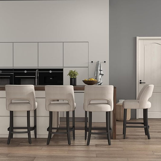 VKNOW Bar Stools Set of 4, Modern Counter Stools by VKNOW