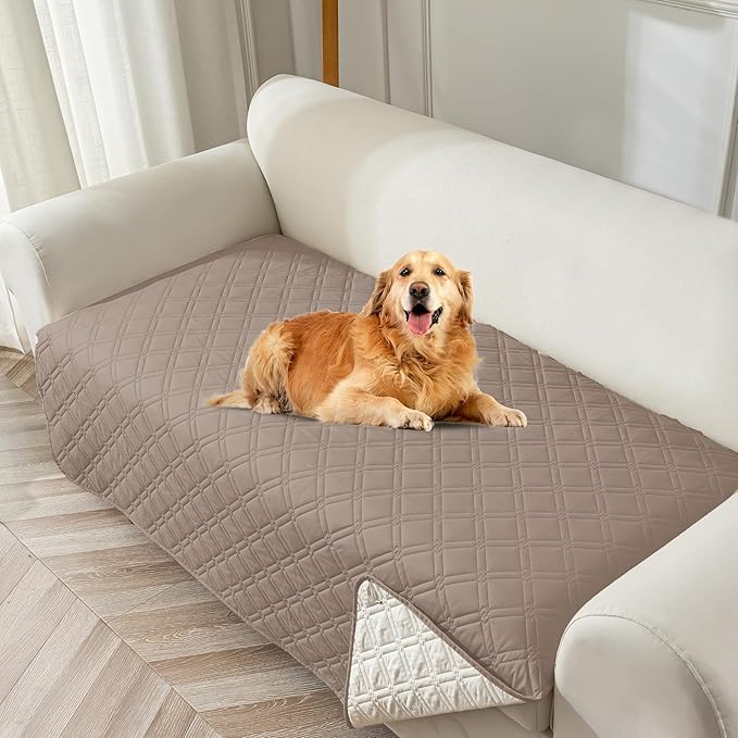 Genina Waterproof Couch Cover, Washable Anti-Slip 78inch Sofa Covers by Genina