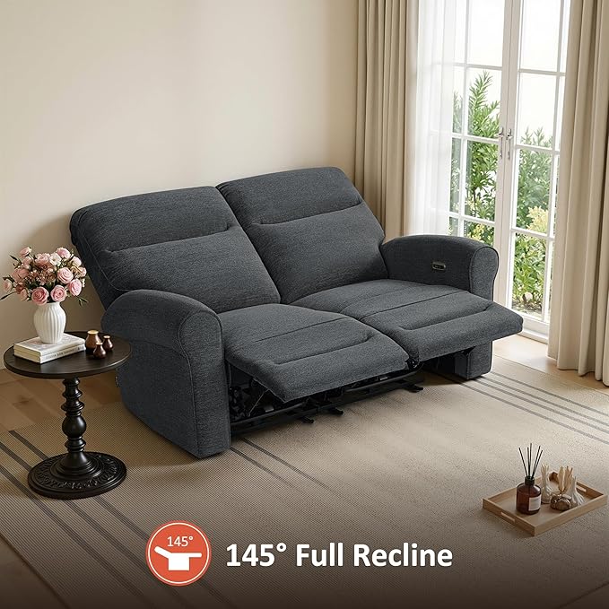 MCombo 64.6" Wall Hugger Power Loveseat Recliner Sofa - Image 6