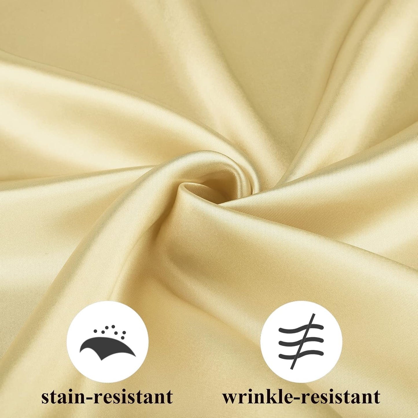 Aneco 12 Pieces Satin Napkin Square 20 x 20 Inches Dinner Napkins Weddings Party Napkin Soft Table Napkins for Romantic Weddings Party Dinner Decoration (Champagne)