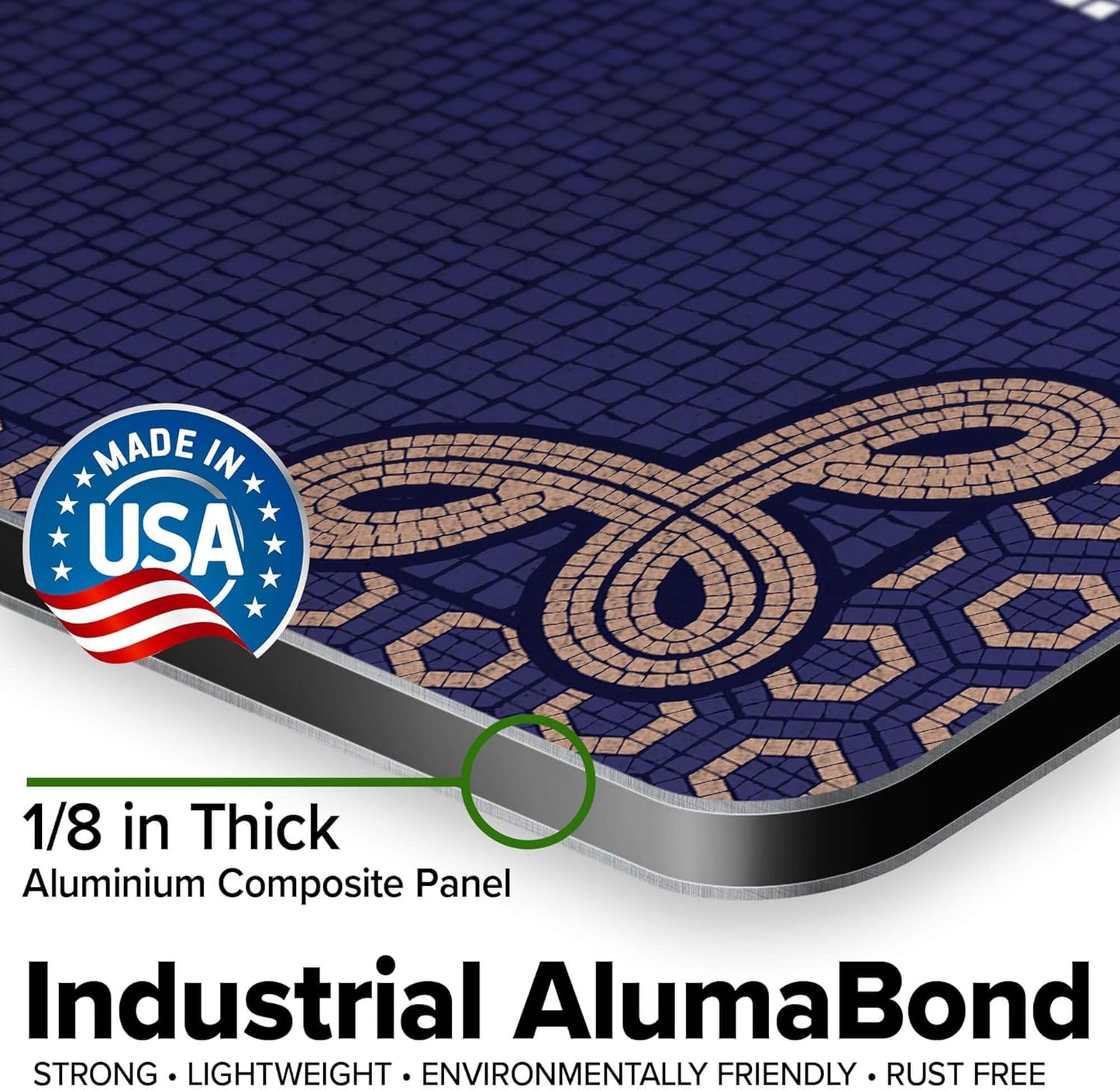 Custom Sign, Custom Street Sign, 11 Font Colors, 13 Font Styles, 4 Hole Options, 22 Sizes, 18x24 Inches, Rust Free DiBound, Fade Resistant, Made in USA by My Sign Center (Fauxsaic 1)