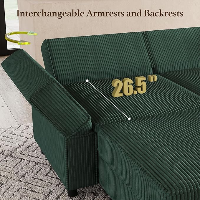 Belffin 114.2" 8 Seats Modular Sectional Sofa - Image 5