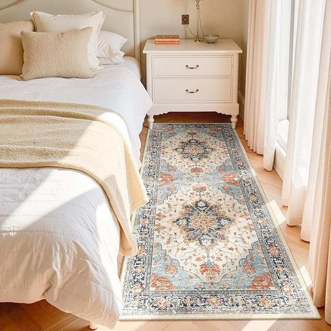 RELEANY Area Rugs 3'x7' Runner Rug Non Slip Washable - Image 2