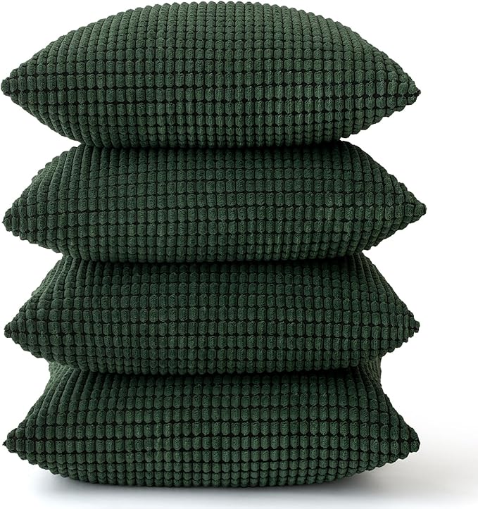 MIULEE Boho Farmhouse Throw Pillow Covers 18x18 Inch Set of 4 Soft Neutral - Image 6