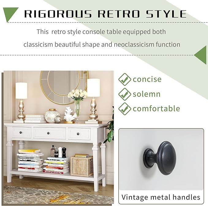 Harper & Bright Designs TREXM Classic Retro Style Console Table - Image 4