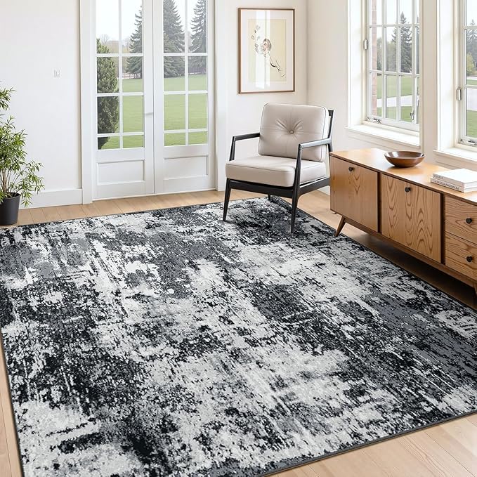 RELEANY Washable Area Rugs7'x9' Non-Slip Modern Abstract Soft - Image 8