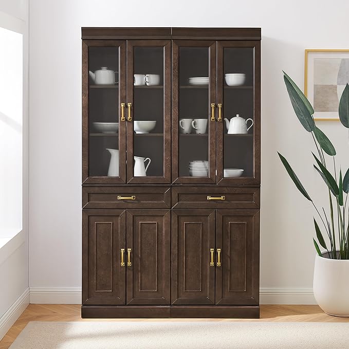 Crosley Furniture Stanton 2-Piece Glass Door Kitchen Storage Pantry Cabinet - Image 7