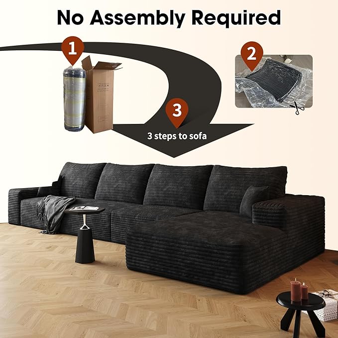 AUGOP 136" Sectional Couches for Living Room Modern Modular Sofa - Image 5