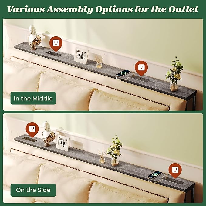 SUPERJARE 78.8 Inch Narrow Console Table - Image 5