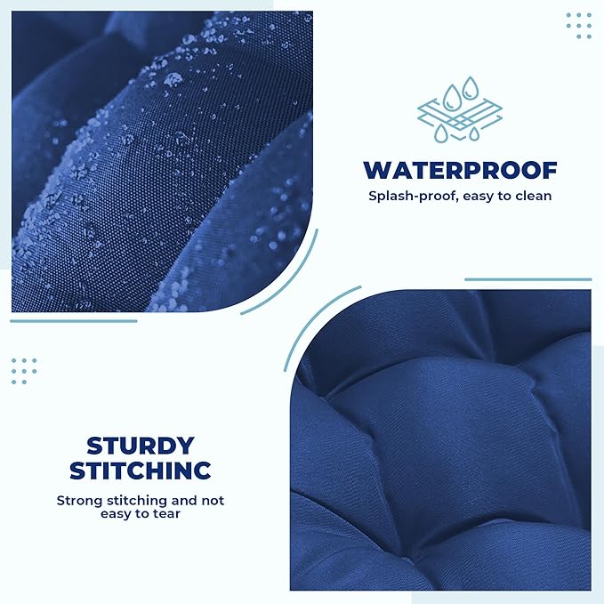 Wicker Chair Cushions of 5 Pieces, Waterproof Outdoor Loveseat Cushion - Image 3