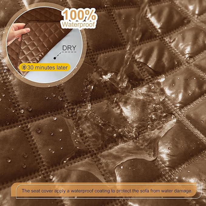 HDCAXKJ 100% Waterproof Reclining Sectional Couch Covers L Shape Recliner Sofa - Image 3