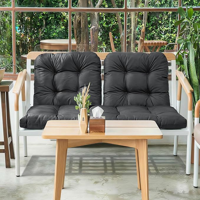Wicker Chair Cushions of 3 Pieces, Waterproof Cushions - Image 8