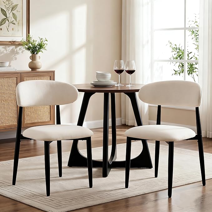 UVV Dining Chairs Set of 8, Metal Kitchen Chairs - Image 3