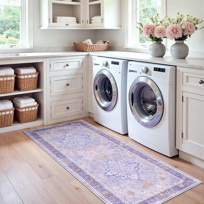 RELEANY Area Rugs 2'x6' Runner Rug Non Slip Washable - Image 4