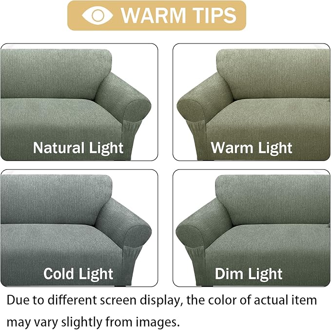 Loveseat Slipcover with 2 Pillow Cover - Image 6