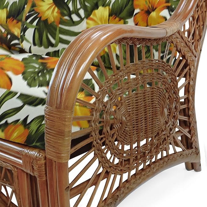 Malibu Lounge Loveseat Sofa Natural Rattan Wicker Handmade Design - Image 4