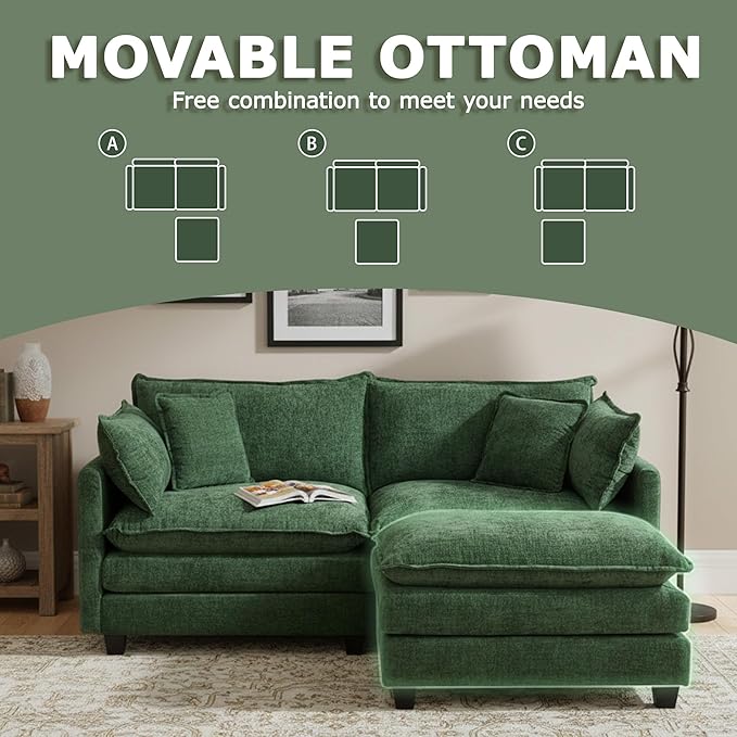 78” Modular Sectional Sofa, L Shaped Cloud Couch - Image 5