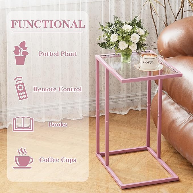 C Shaped End Table, Side End Tables - Image 4