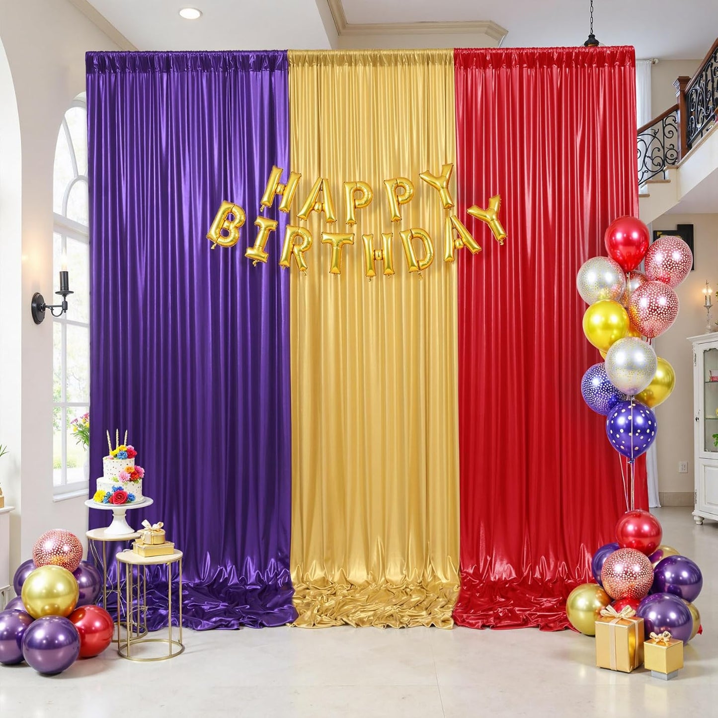 20ftx10ft Purple Sequin Backdrop Curtain Panels for Parties, 4 Panels Wrinkle Free Glitter Photo Backdrop Drapes Shimmer Back Drop Cloth for Wedding Birthday Christmas Photography Background