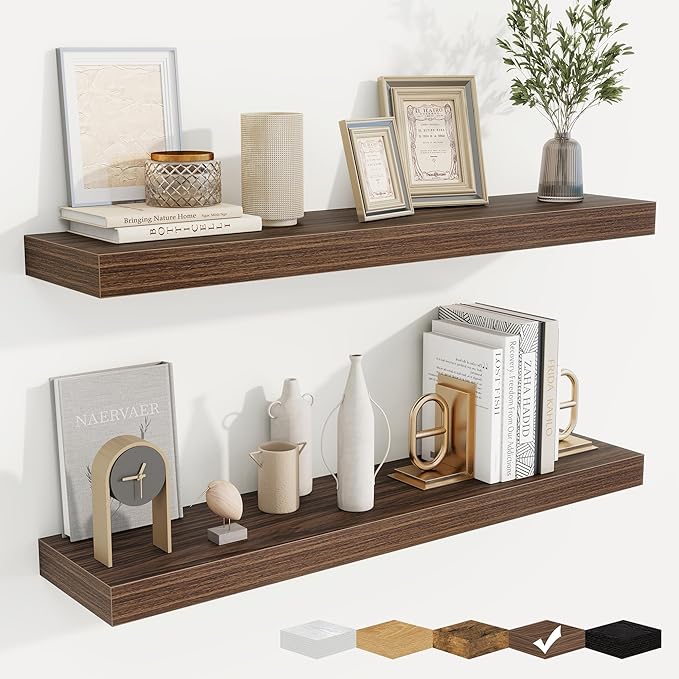 fuqing Floating Shelves for Wall, Wall Mounted Wood Floating Shelf by Fuqing