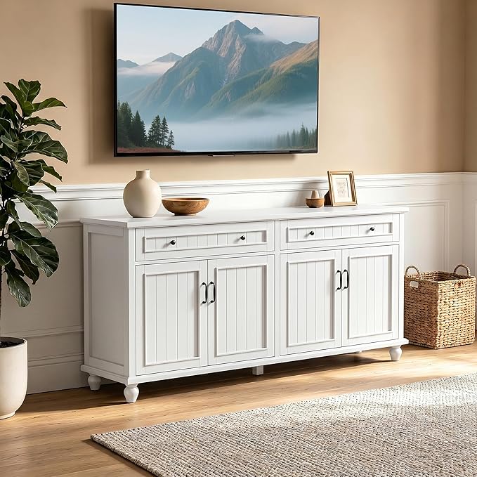Scurrty Sideboard Buffet Cabinet, Vintage Coffee Bar Cabinets - Image 7