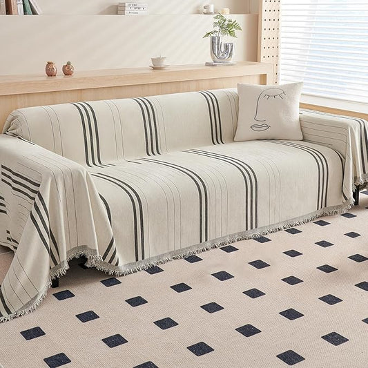 DREAMINGO Couch Cover Reversible Chenille 3 Seat Sofa Covers by DREAMINGO