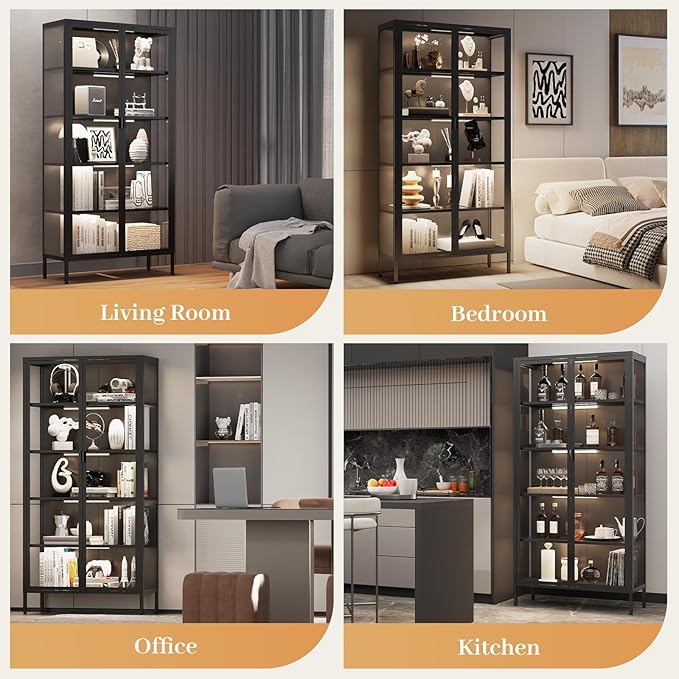 Eltean 71" H Display Cabinet - Image 9