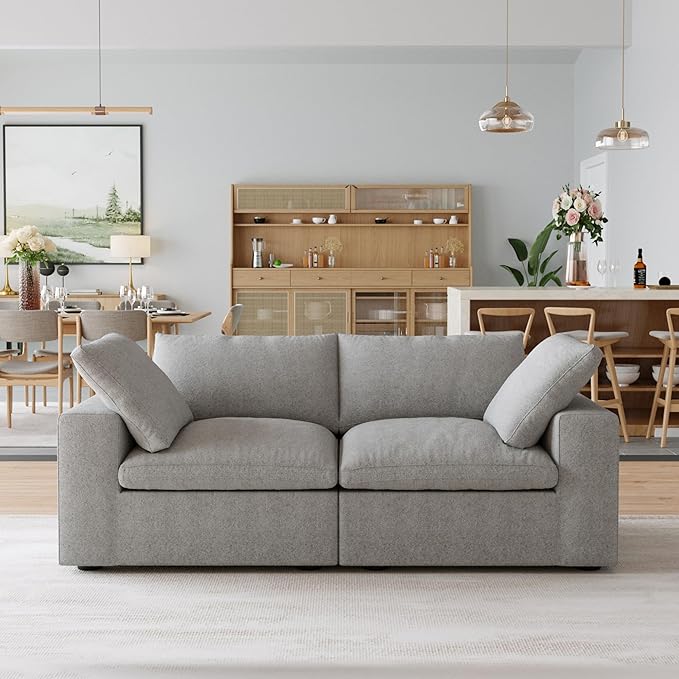 JACH Modular Sectional Couch, Love Seat Sofas, Modern Convertible Cloud Couch by JACH