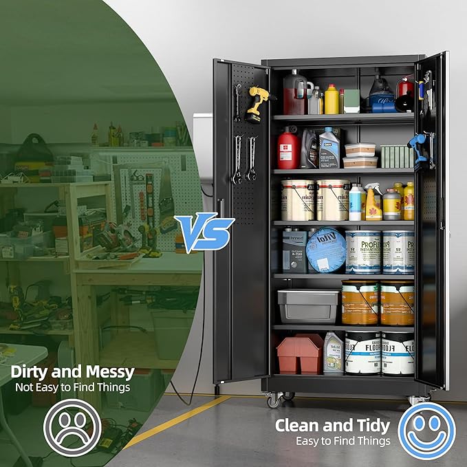 SUXXAN Heavy Duty Metal Storage Cabinet - Image 6