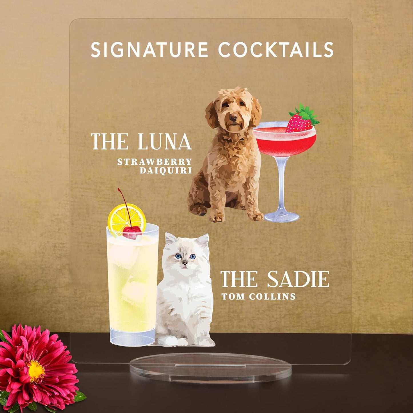 Pet Signature Drink Wedding Signs