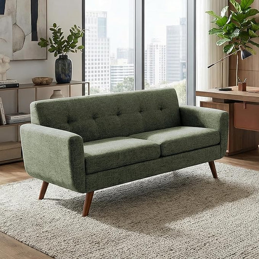 Tbfit 65" W Loveseat Sofa, Mid Century Modern Couches Love Seats by TBfit