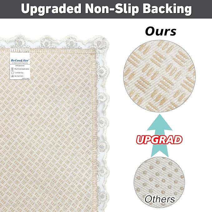 Couch Arm Covers, Couch Cover, Non-Slip Lace Armrest Covers, Headrest/Backrest - Image 6
