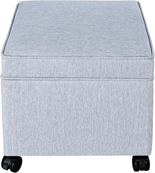 Adeco 17.5 inch Square Storage Ottoman by Adeco