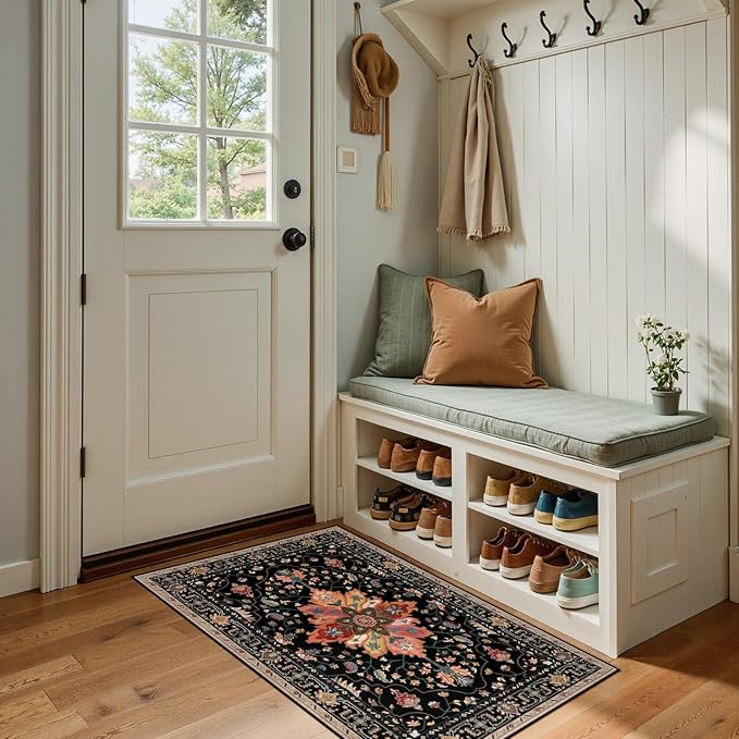 RELEANY Area Rugs 2'x4' Kitchen Rugs Entry Rug Small Rugs by RELEANY