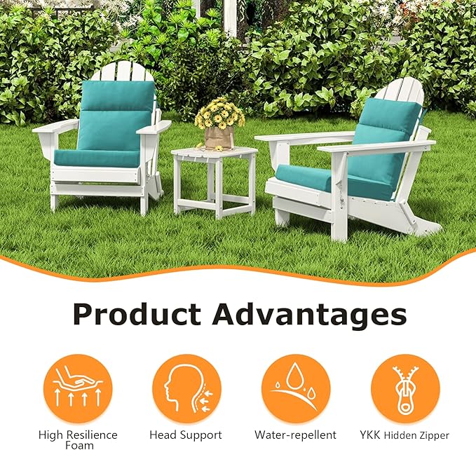Unimatta Outdoor High Back Chair Cushion Seat Pads, 44 x 21 Inch - Image 2
