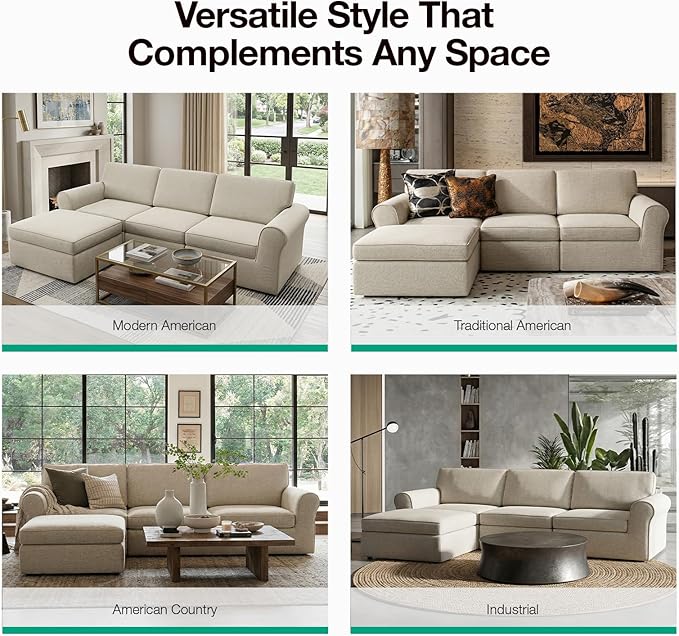 Novilla 138" Modular Sectional Sofa, Modular Sectional Couches - Image 21